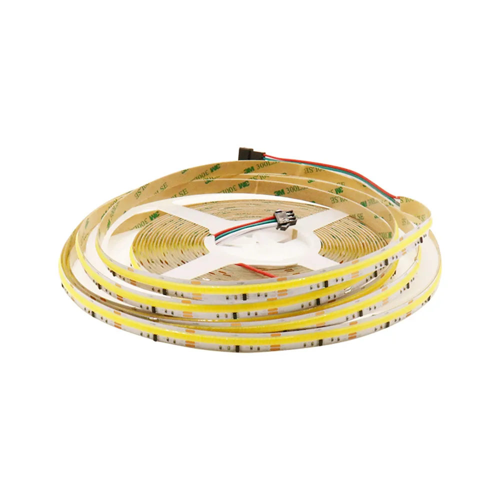 24V WS2811 FCOB CCT LED Strip 2700K 4000K 6500K Running Water Flowing LED Strip Light 576leds/m High Bright Linear Lighting 5m