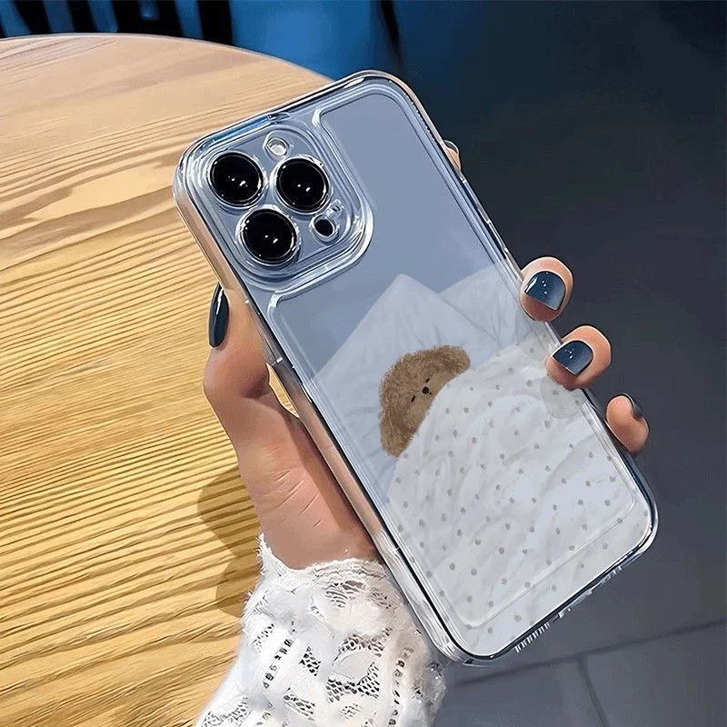 Hund Katze Paar Handyhülle für iPhone 16 15 11 12 14 13 Pro Max Mini XSM XR 7 8 Plus Kawaii niedliche Cartoon-Tier-Handys-Abdeckung