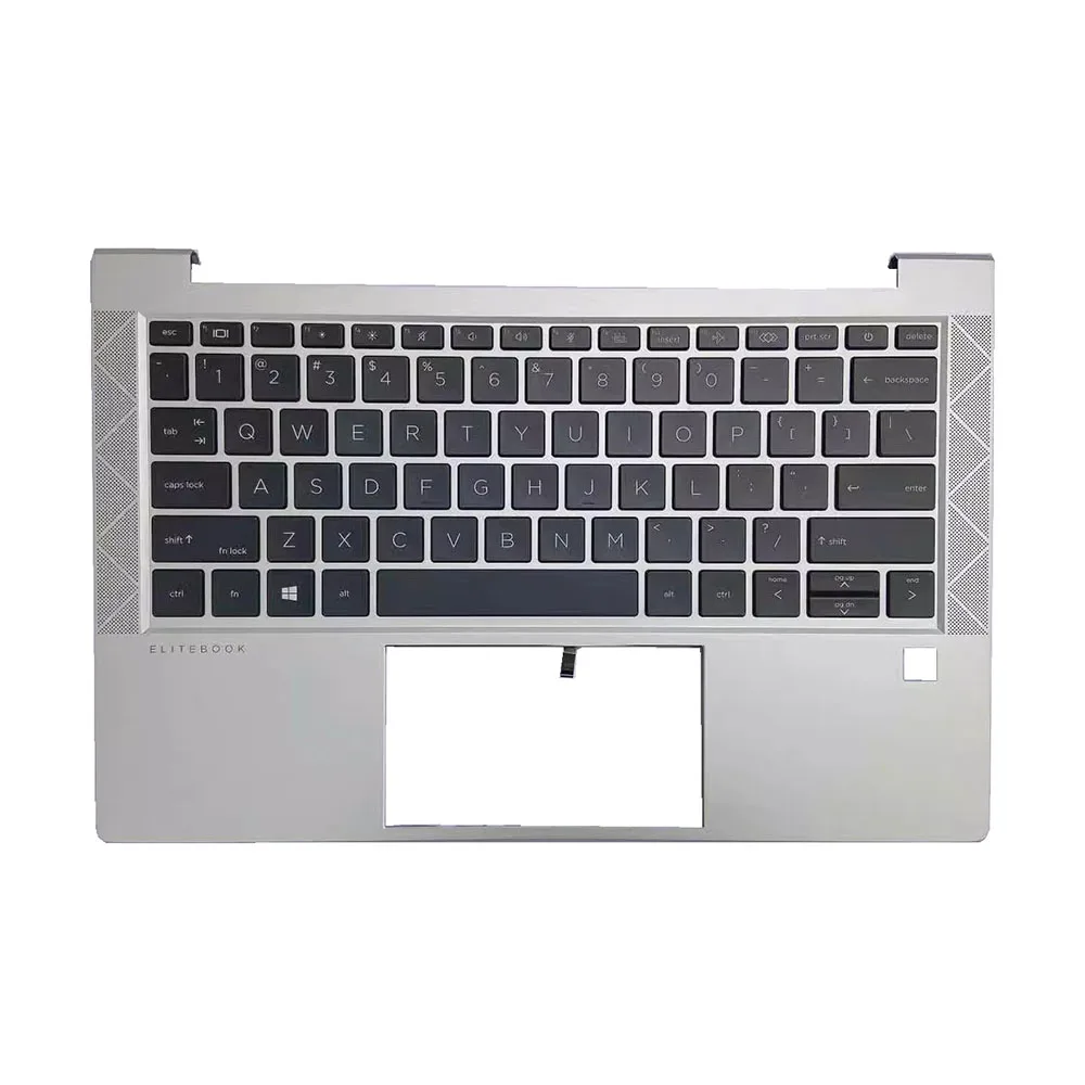 

Подставка для рук и клавиатура для ноутбука HP EliteBook 835 G7 M21674-001 с подсветкой, США, серебро, б/у