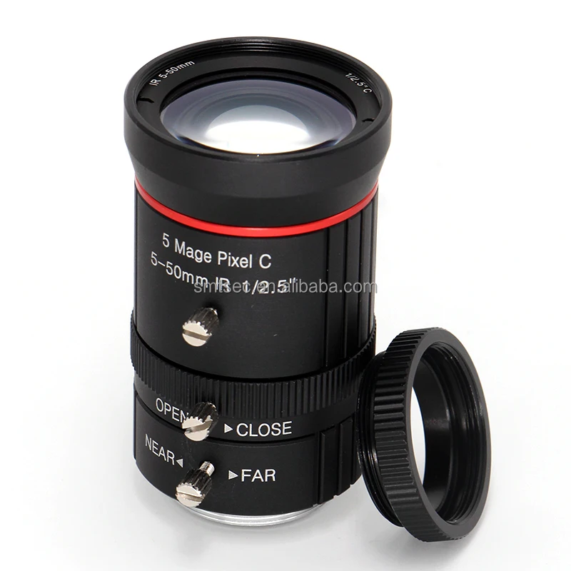 

1/2.5" 5-50mm C Mount Lens Manual Iris Manual Focus Manual 10x Zoom Lens Industrial Machine Vision HD 5MP F1.6 CCTV Lens SL-0304