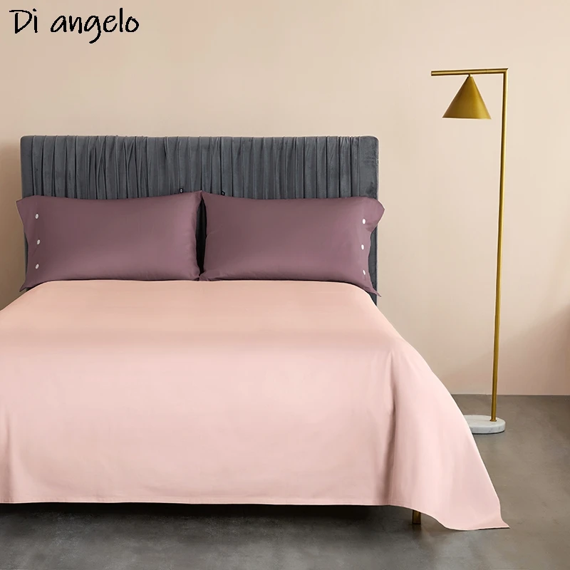 Solid Color 600TC Egyptian Cotton Luxury Bed Sheet Pillow Case Bedsheet Flat Sheet Pillowcase Bedding Sheets Home Textile #s