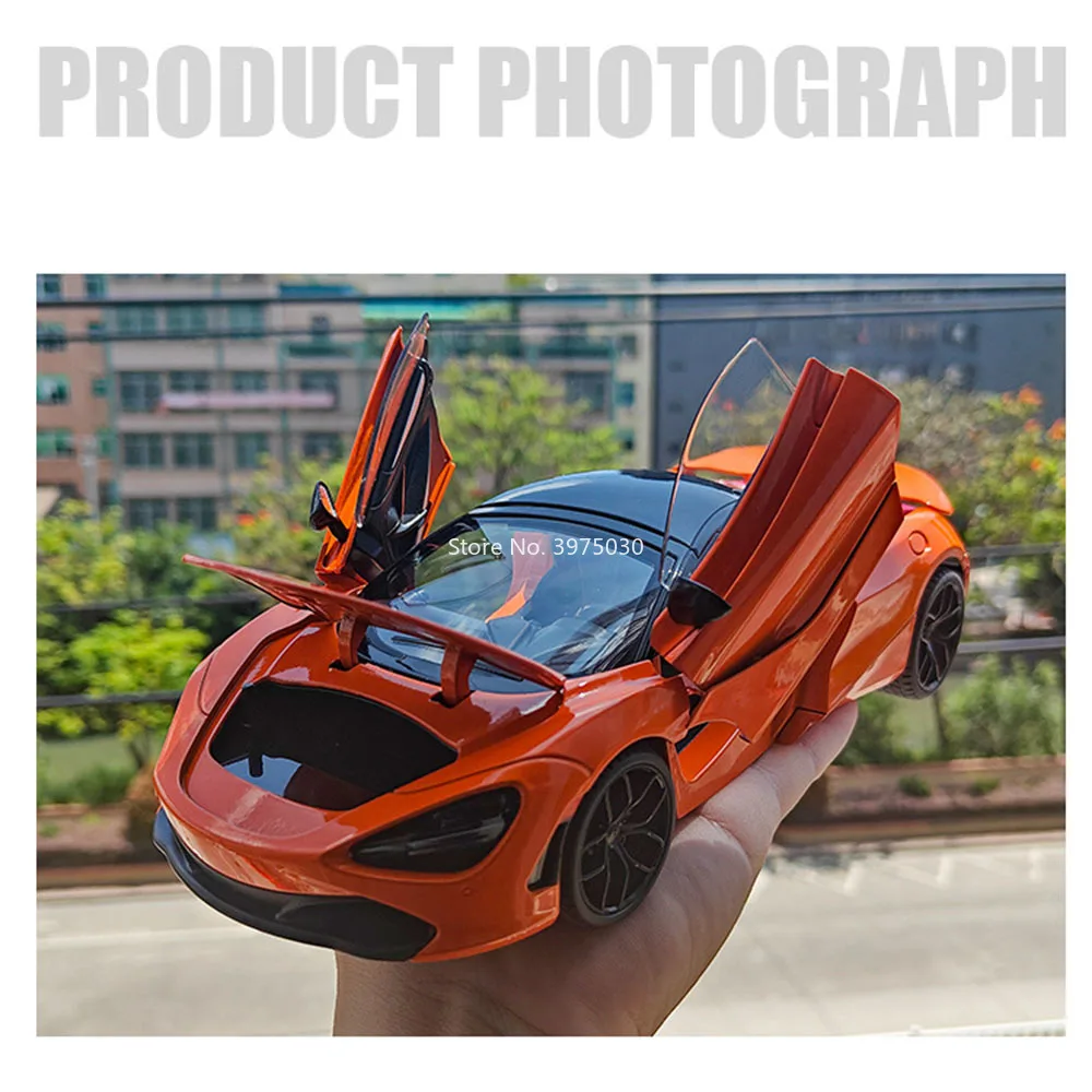 1:18 Scale 720S Lambor ‌SVJ63 Toy Cars Model Wheels Turned Miniature Sports Car with Light Sound Vehicle Children Birthday Gifts