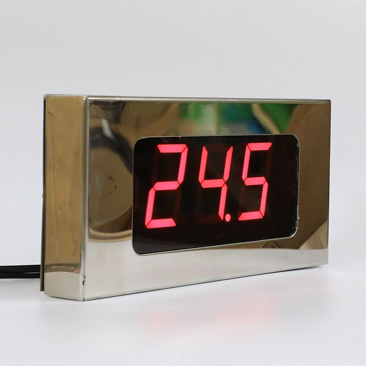 Stainless steel large screen thermometer, swimming pool thermometer LED display digital thermometer hanging thermometer