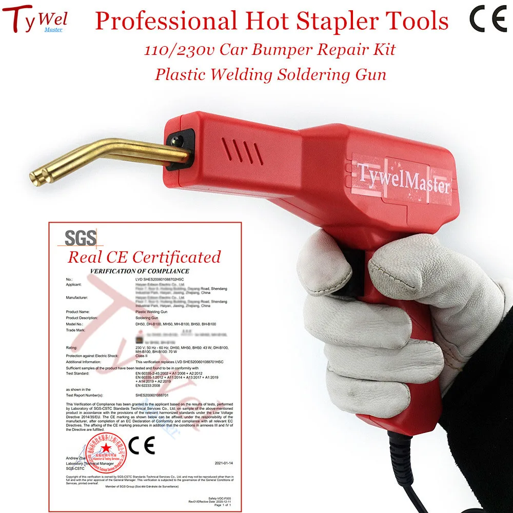 Quente Grampeador Ferramentas Carro Pára-choques Kit de Reparo Garagem do ce Real Pvc Plástico Pistola de Solda Máquina de Solda de Plástico Profissional
