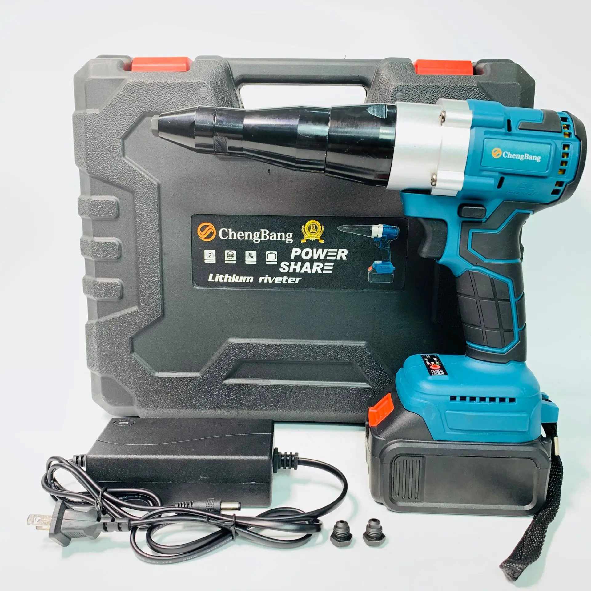 20V Portable Rechargeable Lithium Cordless Riveting Gun Brushless Automatic Electric Blind Riveting Gun 2.4-5 mm Electric