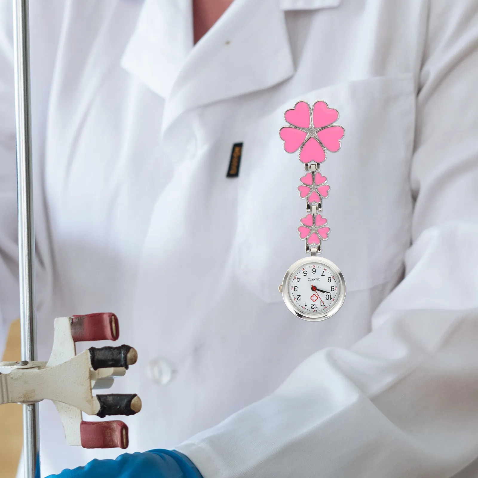 

1 шт. креативные мини-часы для медсестер, карманные часы, стильный круглый циферблат, декоративные часы для медсестер, подарок на праздник, женские часы