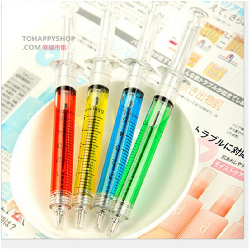 

P-1188 factory direct selling Korean creative Stationery needle syringe ballpen customized Novelty small gift school supplies st