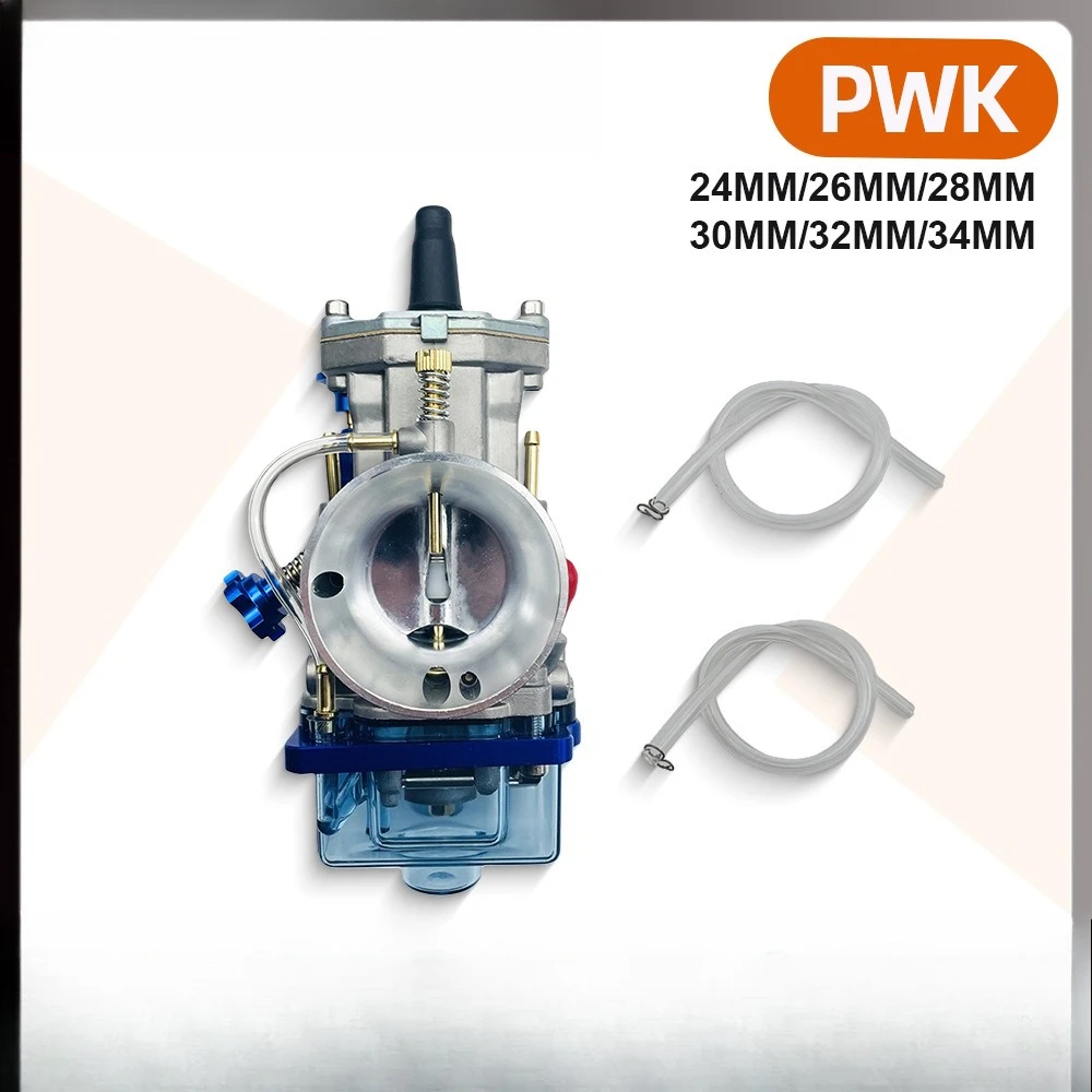 

Suitable for PWK24 26 28 30 32 34mm 2T 4T stroke transparent blue bottom cover modified motorcycle carburetor