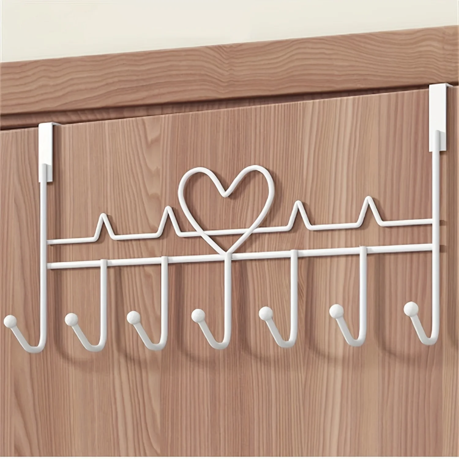 Over The Door Metal Hanging Rack With 7 , Fashionable 10.64\