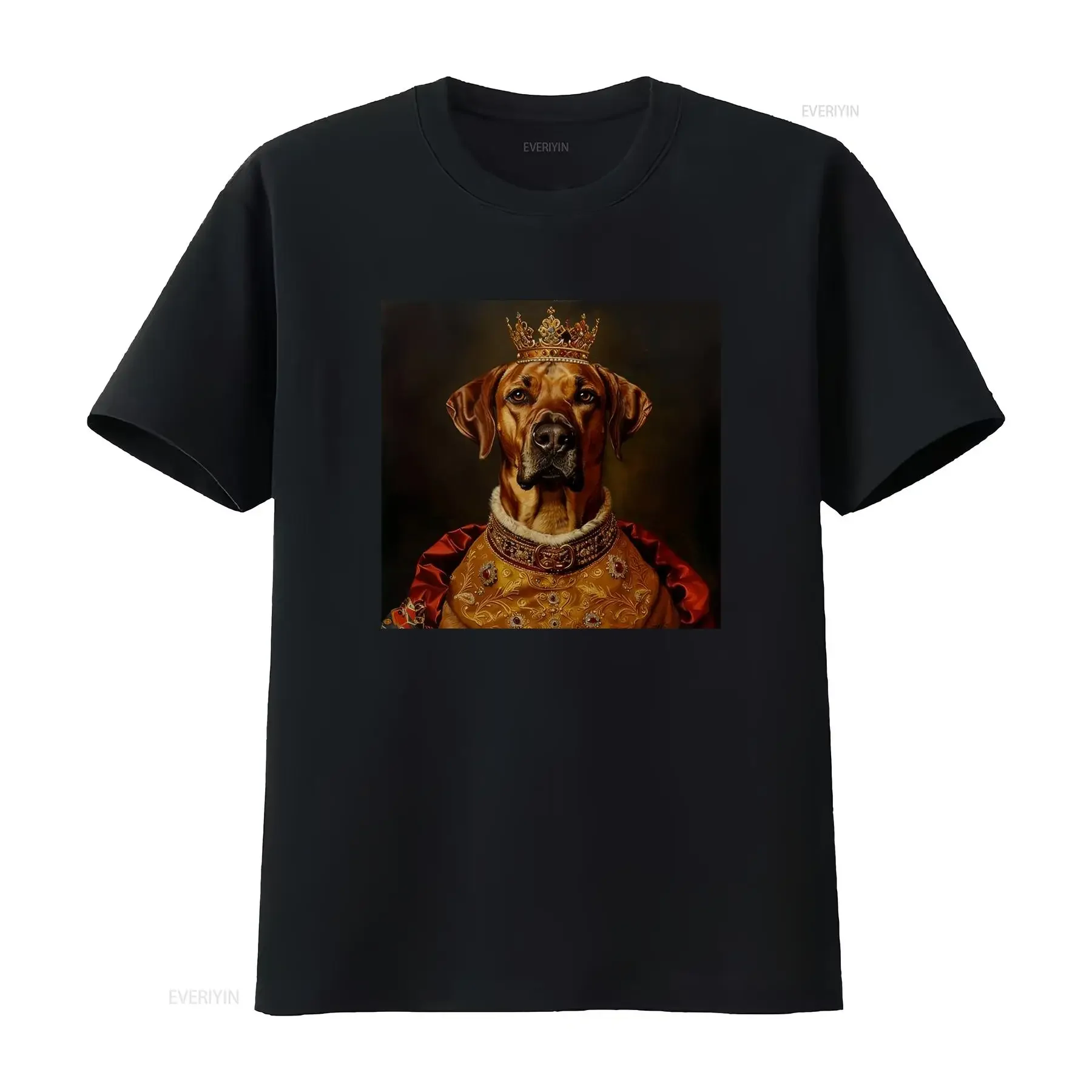Camiseta 3dRose Rhodesian Ridgeback Royal Portrait Canine Majesty, estilo vintage, ligeramente streetwear, elegante