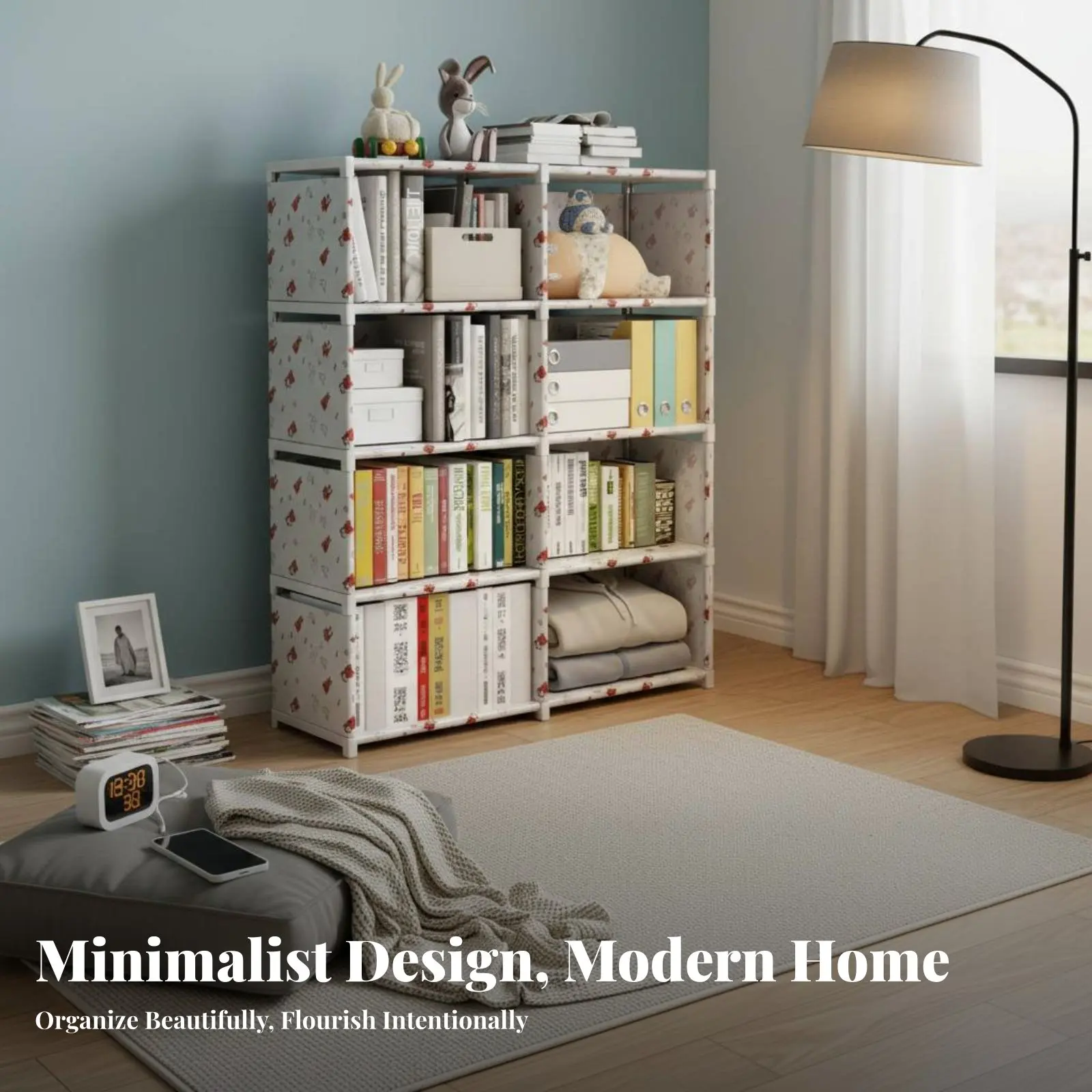 Adaptable Cube Shelf Particle-Resistantresistant Shelving Single Unit Easy Assembly Streamlined Design for Families, Hobbyists
