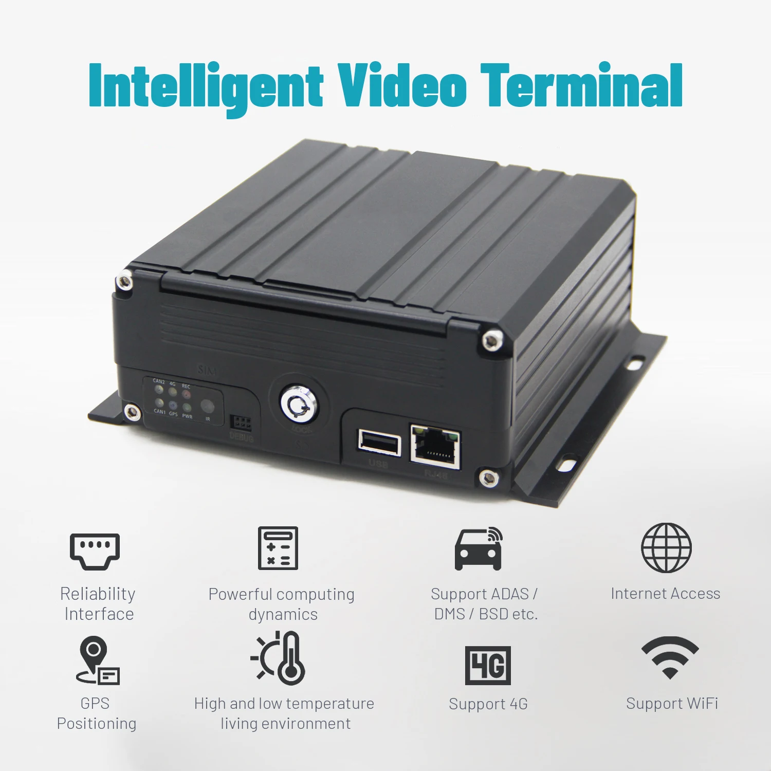 Hot Sale AHD 1080P 8 Channel Mobile Dvr GPS 4G Tracking DMS Driver Fatigue   ADAS Digital Video Recorder MDVR