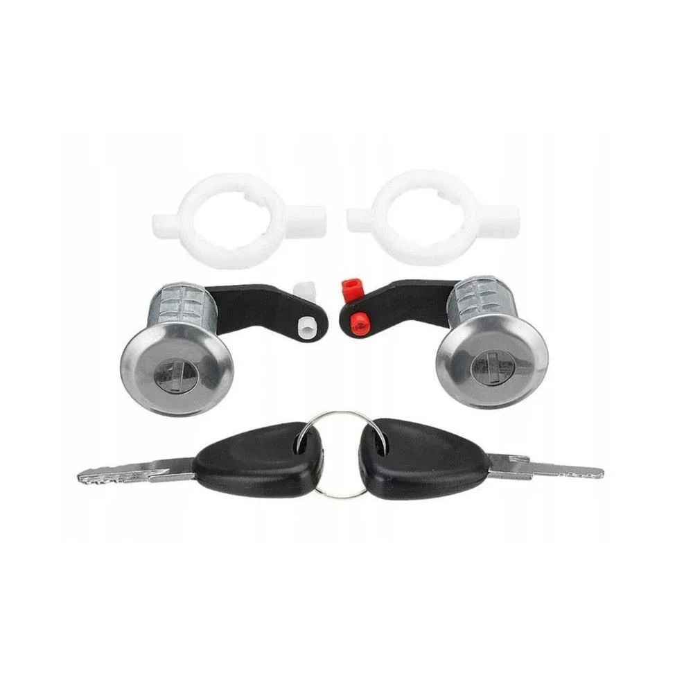 Left+Right Car Door Lock Barrel Cylinder With 2 Key For Renault Megane Scenic Clio Master OE 7701468981 7701468982
