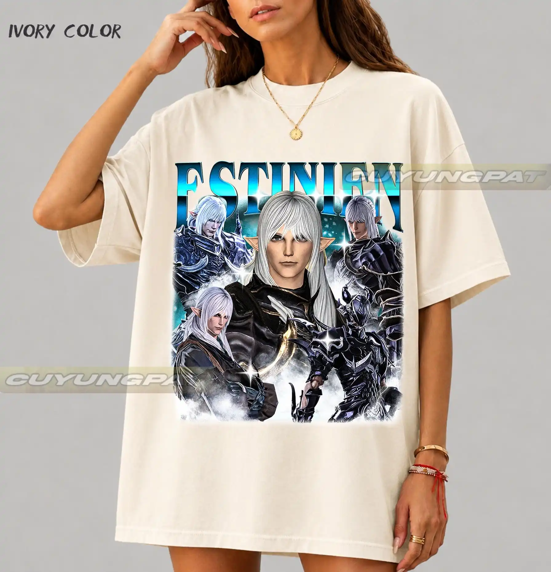 Estinien Varlineau Final Fantasy Bella+Canvas Oversized Unisex Vintage Comfort Colors T-Shirt