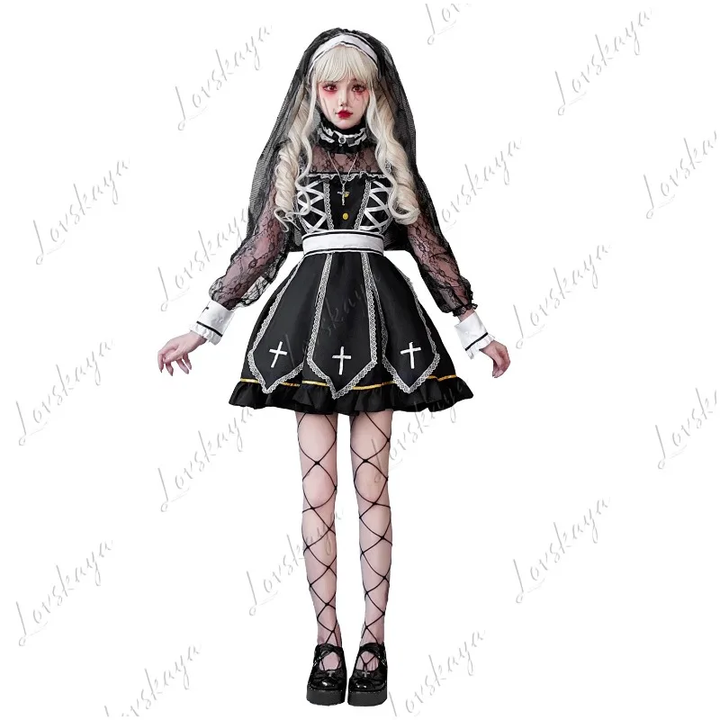

New Halloween Costume Nun of The Cross Costume Dress Carnival