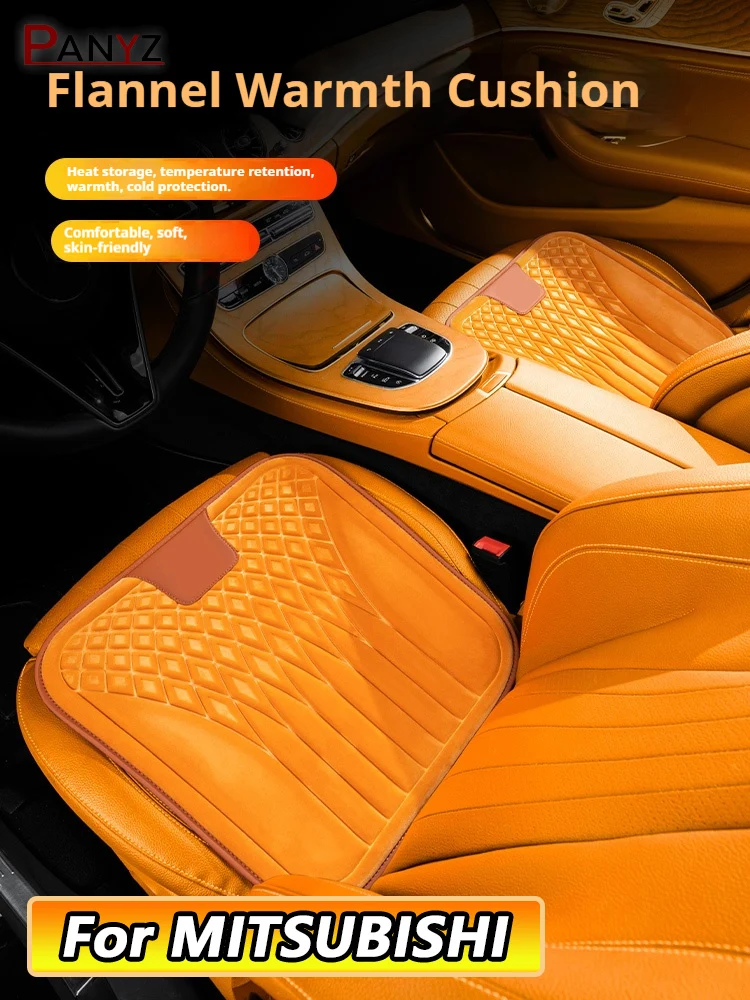 For Mitsubishi Pajero Outlander ASX Eclipse Flannel Car Seat Cushion, Non-Slip All-Season Auto Cushion Pad