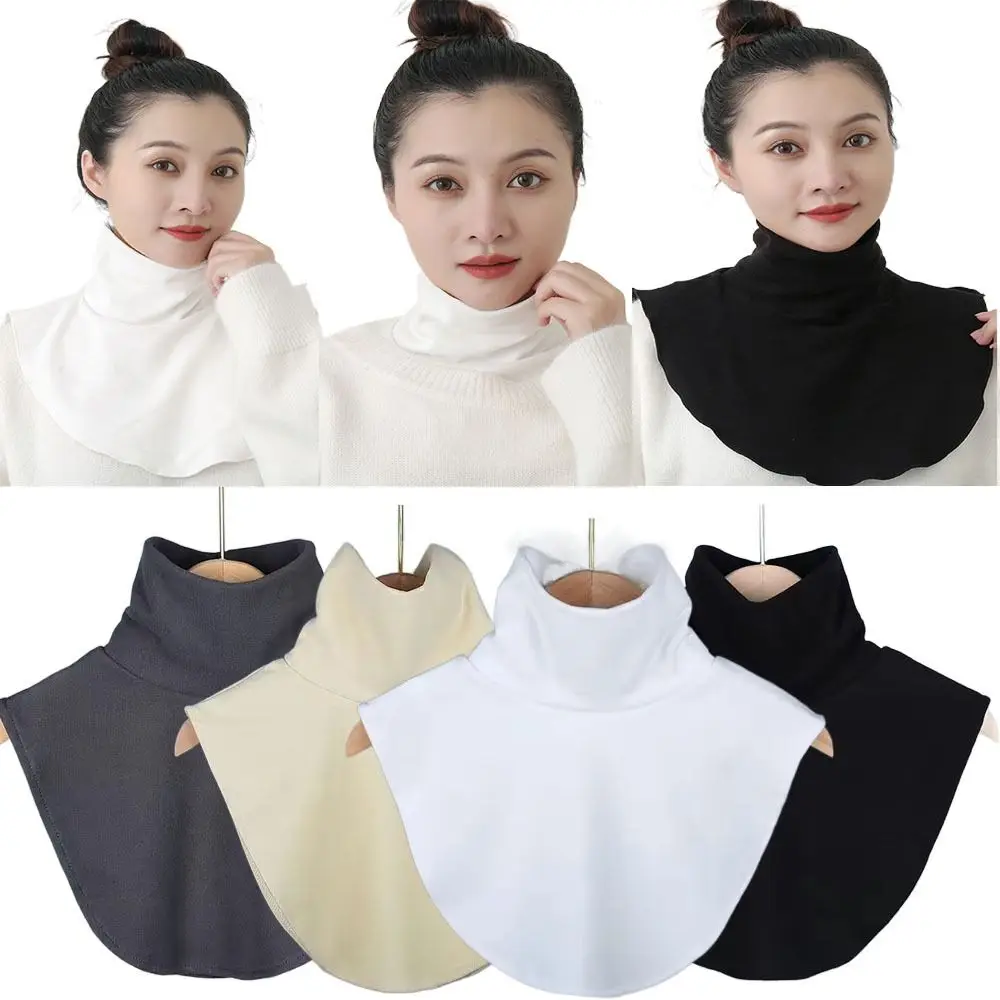 

Scarves Wraps Fake Collar Fashion Detachable High Collars Neck Cover Warmer Clothes Accessories Ramadan Hijab Cover Men Women