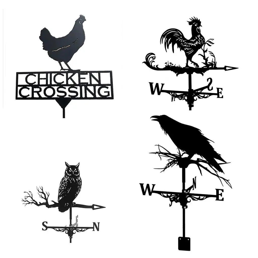 Durable Weather Vane Home Garden Stake Measuring Tool Roof Decor Crafts