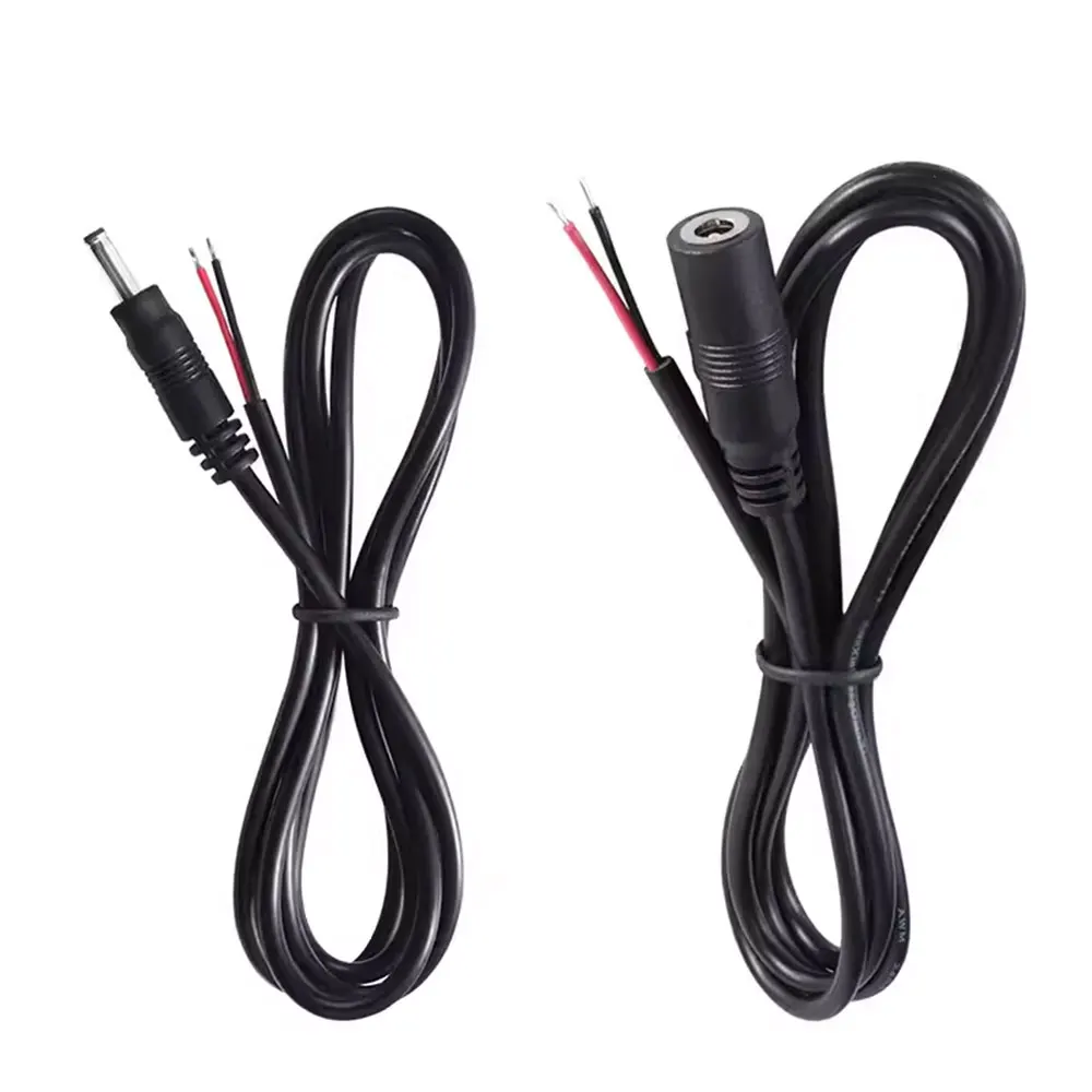 DC męskie złącze żeńskie moc 3.5*1.35 4.0*1.7 5.5*2.1 5.5*2.5mm kabel do samodzielnego montażu linia ładowania monitorowanie przedłużacz zasilania