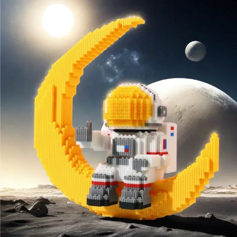 

Astronaut Building Block Small Particle Puzzle Assembly Three-dimensional Decorative Toy Birthday Gift Decoration