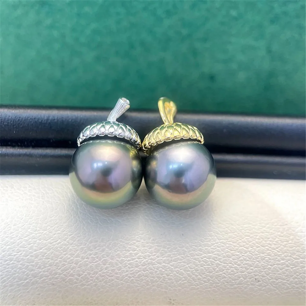 S925 Sterling Silver Pearl Pendant Setting, DIY Empty Bezel Cup Jewelry Supplies for Craft Making, Hollow Prong Pendant Findings