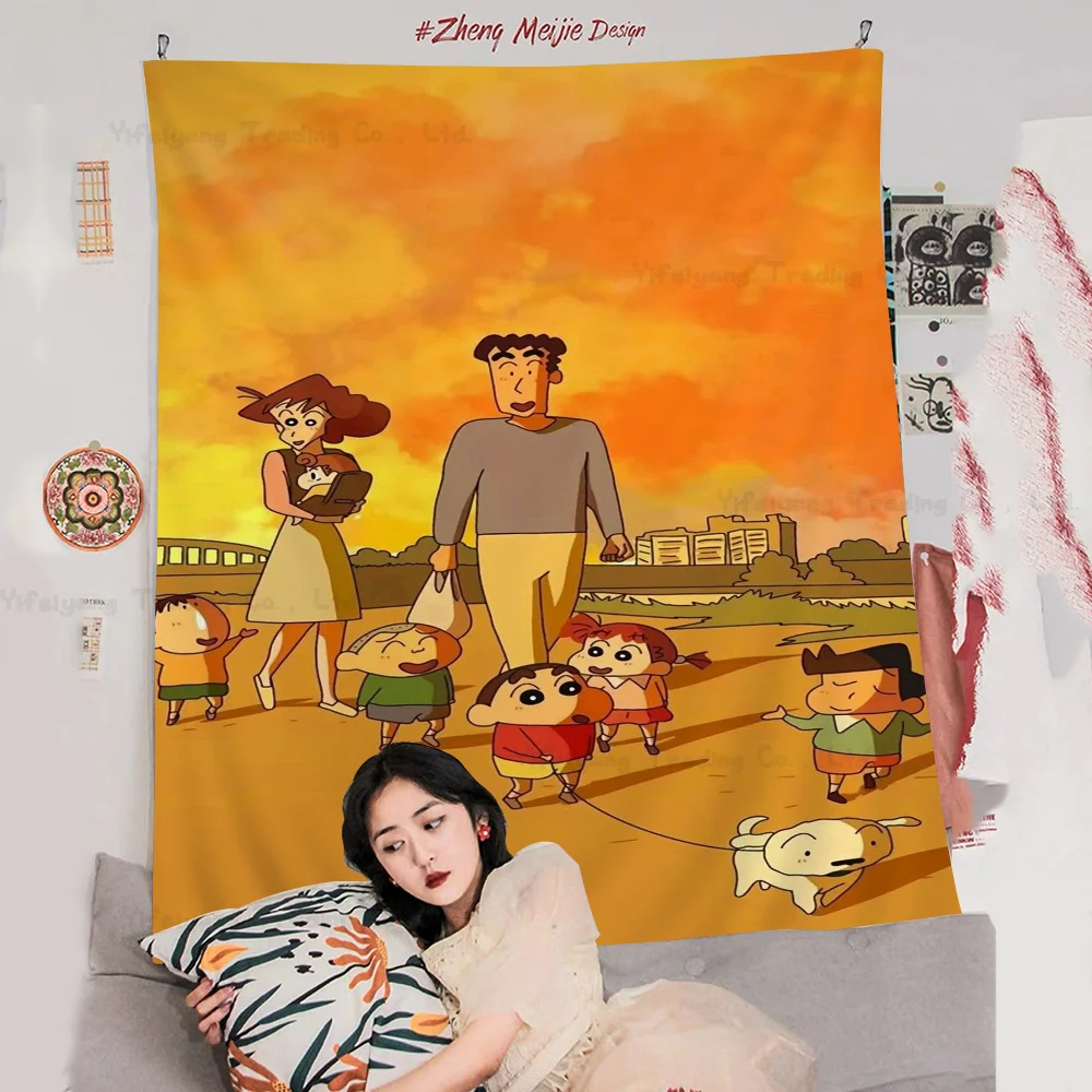 

C-Crayon S-Shin-Chan Printed Large Wall Tapestry Hanging Tarot Hippie Wall Rugs Dorm Cheap Hippie Wall Hanging