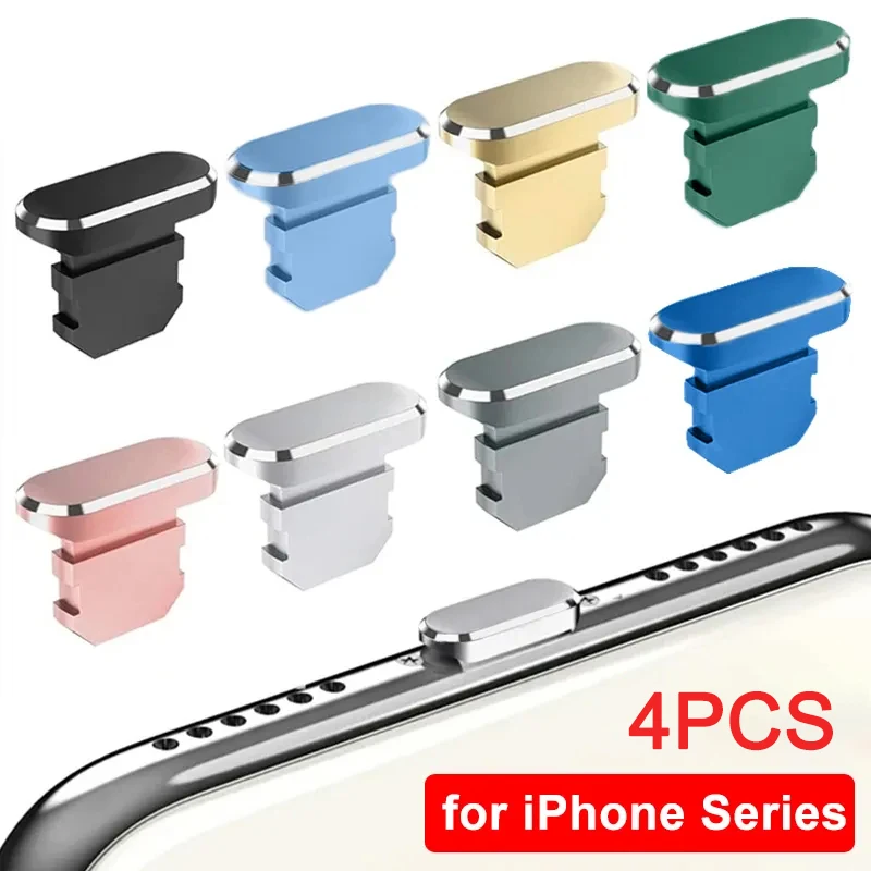 

2-10PCS Aluminum Alloy Anti Dust Plug For IPhone 14 13 12 Pro Max XR 8 Plus IPad AirPods Apple Series Lightning 8-pin Port Cover