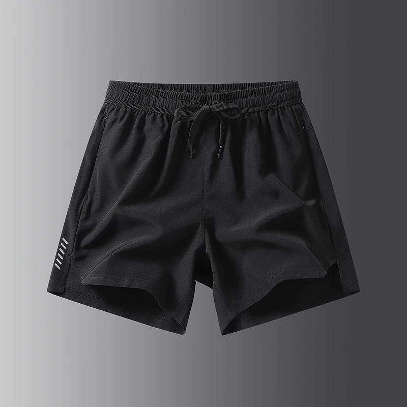 Fashion Spliced Solid Color Beach Casual Shorts Men's Clothing 2024 Summer New Loose Elastic Lace Up All-match Sports Shorts