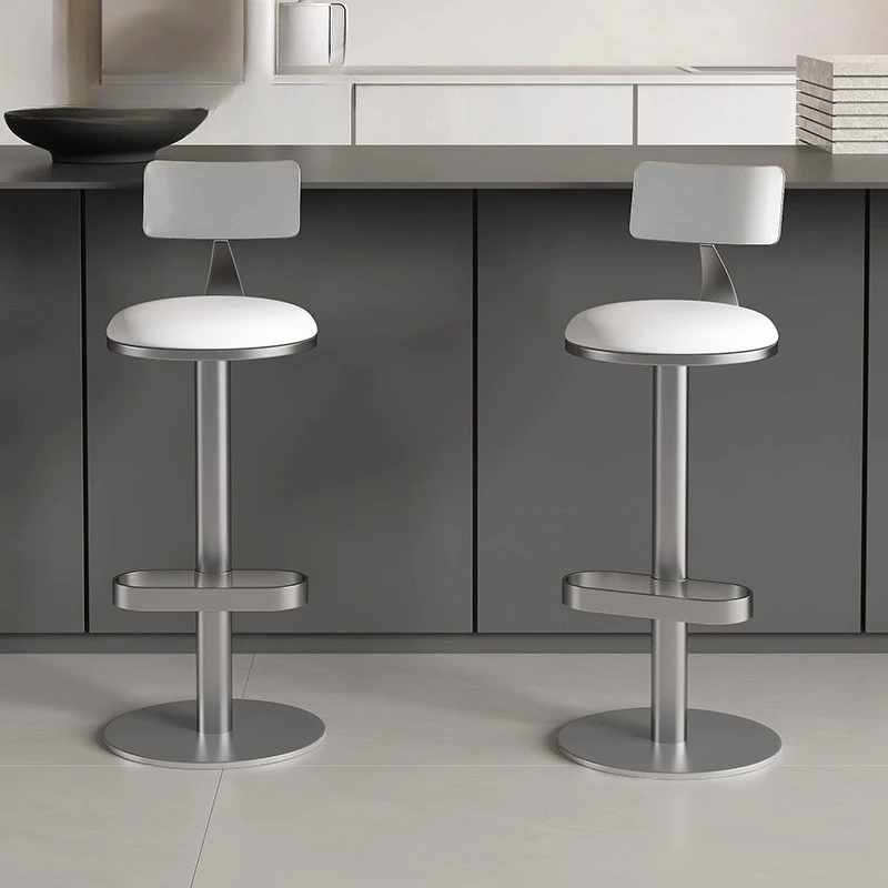 Modern Swivel Bar Stool Height Adjustable Counter Chair for Home Kitchen Island Chairs Creative Retro Pub Stool with Backrest