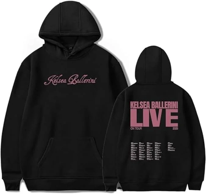 

Толстовки Kelsea Ballerini для мужчин и женщин, новинка 2025 года, модная толстовка с принтом логотипа и поддержкой вентилятора