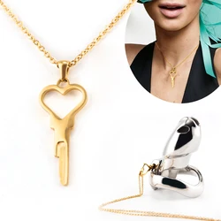 Heart Shaped Chastity Key Necklace Accessory Fits All Cages In Our Store Integrated Locks Key Holder Sex Toys Adult Games Gifts