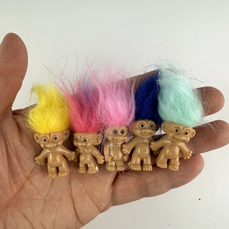 5 قطعة دمى المتصيدون الصغيرة أنيمي عمل الشكل الملونة الشعر أفراد الأسرة نماذج جمع الاطفال اللعب هدية الحنين #3