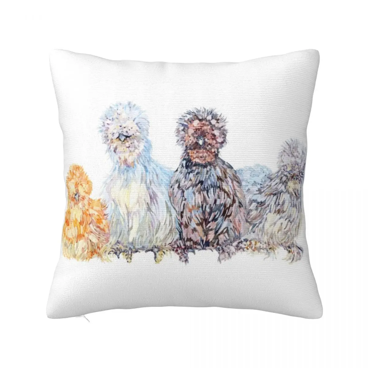 

Silkie Chicken Huddle Throw Pillow Christmas Pillow Decorative Cushion