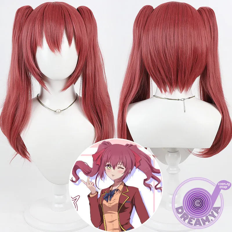 

Amasawa Ichika Cosplay Wig You-Zitsu Red Ponytail Heat Resistant Synthetic Hair Halloween Party Role Play Carnival + Wig Cap