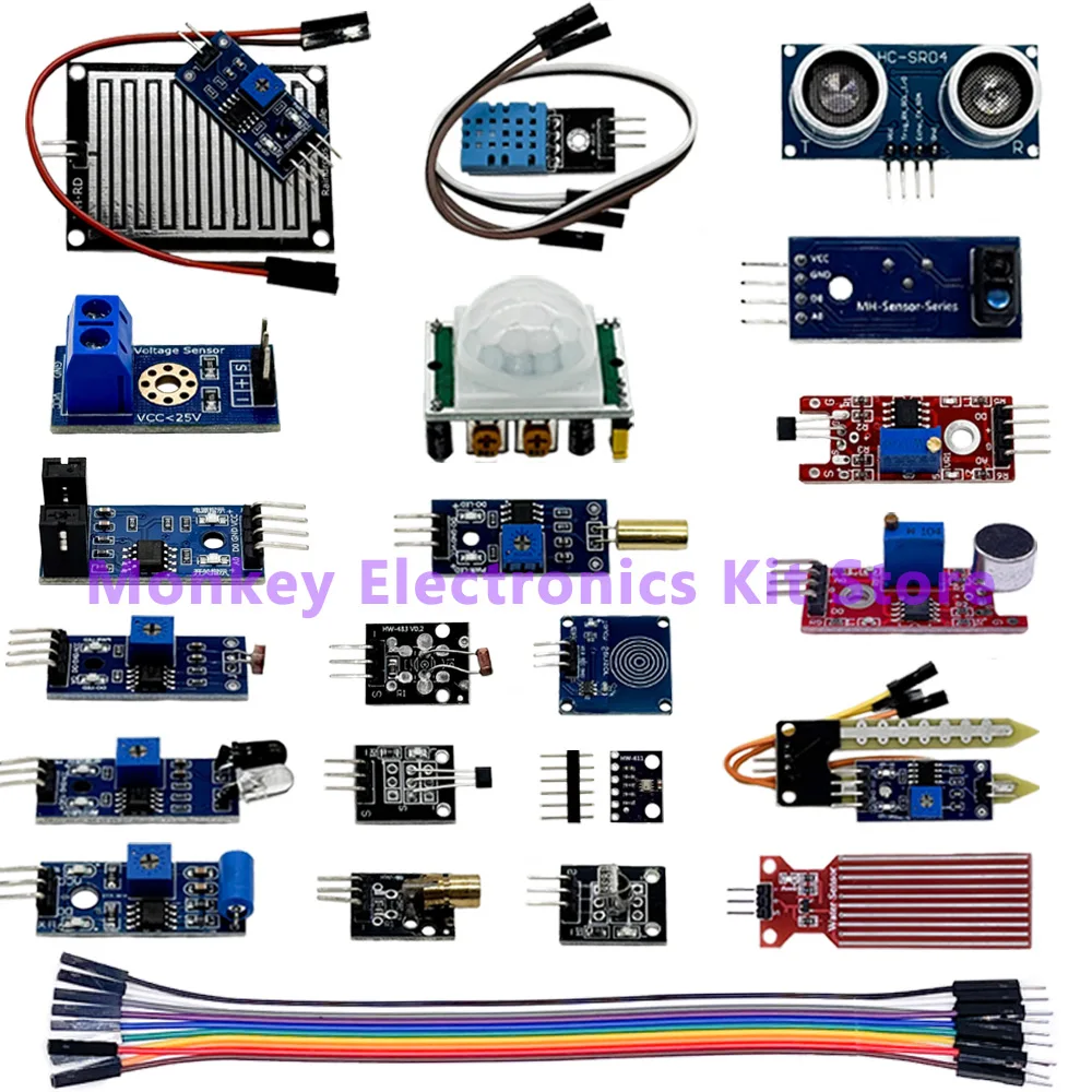 22 in 1 , 16 in 1 Sensors Moudles Starter Learning Set For R3 Board Raspberry Pi DIY KIT R3 MEGA2560 , have box or not box