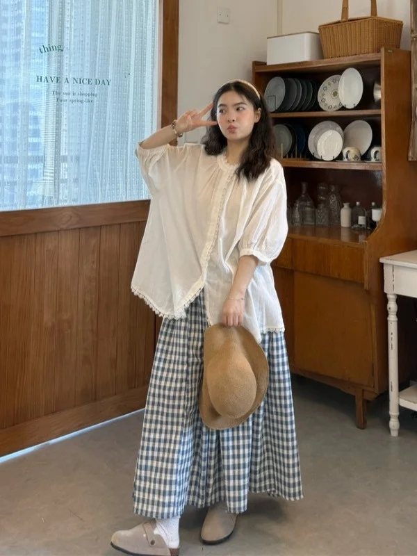 

Sweet Sle Heavy Embellied ort Skirt irt Women's High Waist Plaid Skirt Trendy plus Size Korean Sle Commute