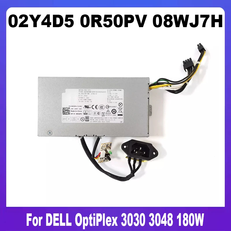 New For DELL OptiPlex 3030 3048 180W Power Supply HU180EA-00 DPS-180AB -14 A AC180EA-00 D180EA-00 02Y4D5 0R50PV 08WJ7H Fast Ship