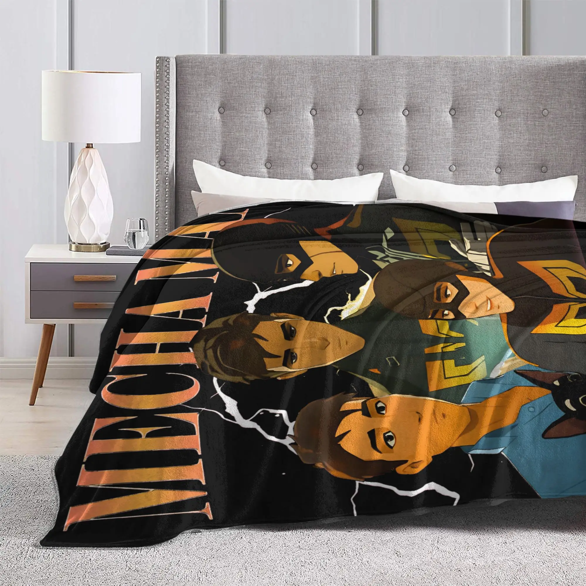 إرسال لعبة بطانية Mecha الرجال روبرت سوبر لينة مريحة أفخم رمي بطانية للأطفال الكبار غرفة نوم الفانيلا المفرش #3