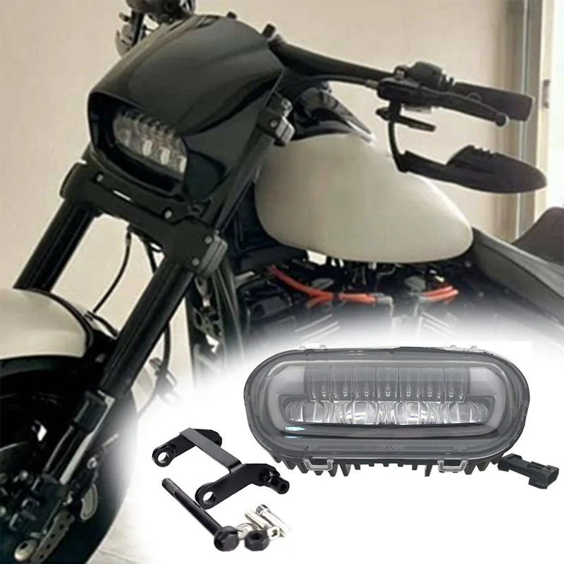 Faro Led para motocicleta de 9 "para Fatbob 2018 2019, para Dyna Fat Bob, luces frontales estilo Motor de 4,65 pulgadas para FXDF Dyna Fatbob Led