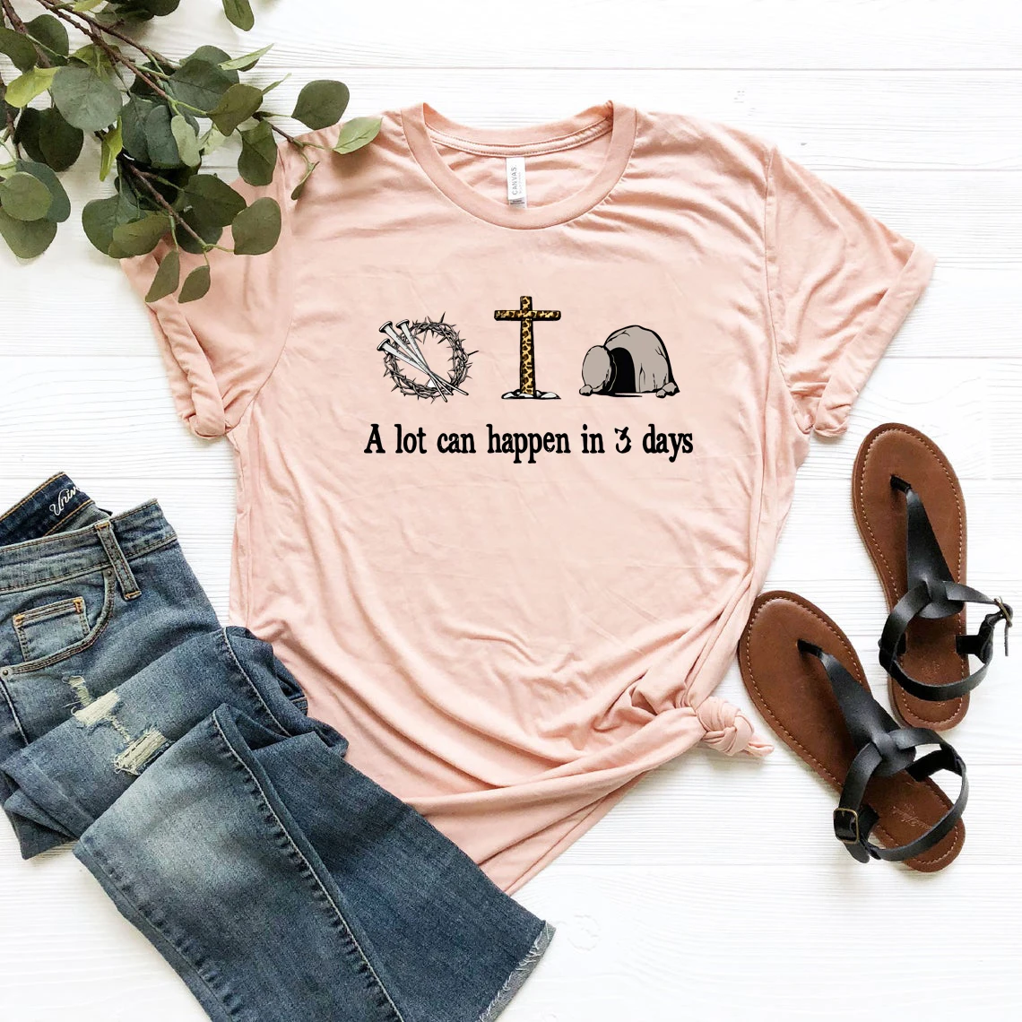 A Lot Can Happen In 3 Days Christians Bibles Funny T-Shirt Jesus Easter Shirt Christian Easter T Shirt He Is Risen Tshirt Tees