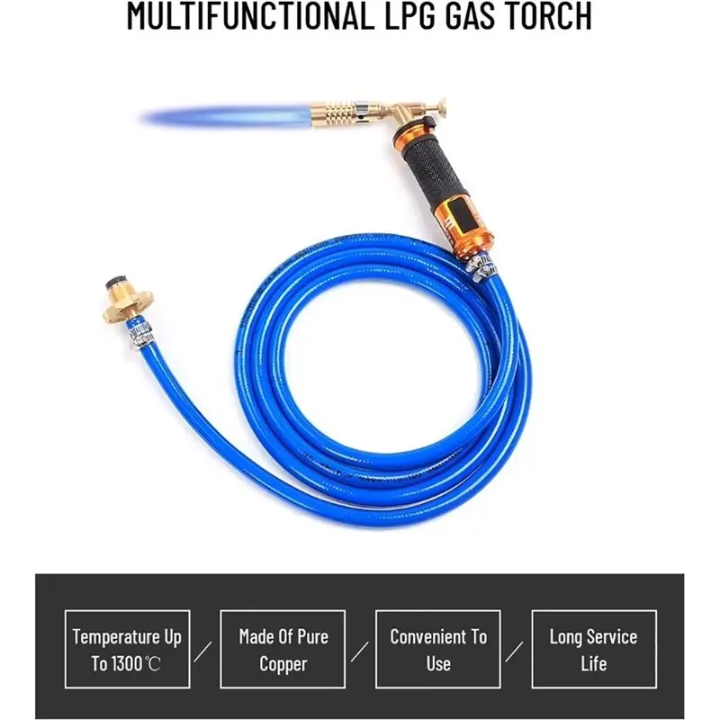 DTEN-Copper Welding Torch 1300° C For Air Conditioning Repair Flamethrower Flame Gun High Quality LPG Propane For Burning Ox Hai