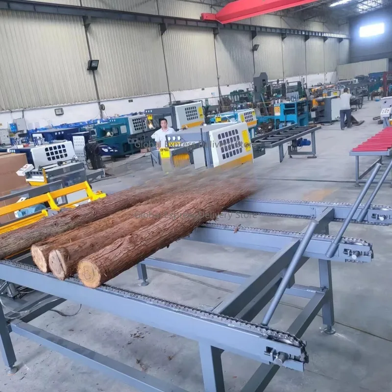 Sawmill Wood Rip Saw Machine Round Log Multi Blade Rip Saw Machine