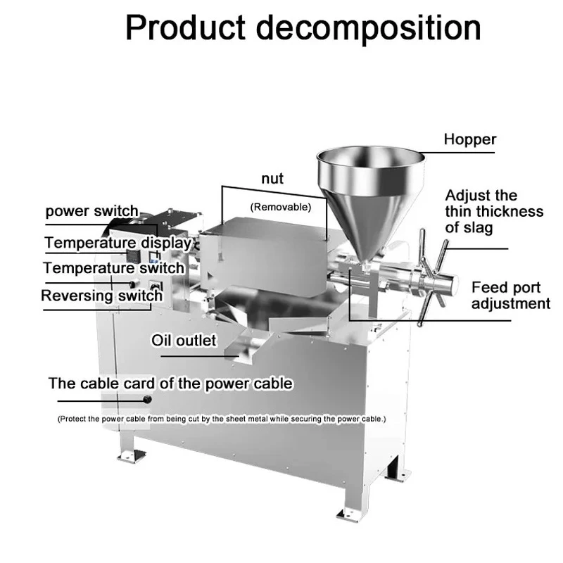 High Efficiency Palm Kernel Oil Extraction, Cactus Seed Sesame Oil Machine With Large Output Oil Press