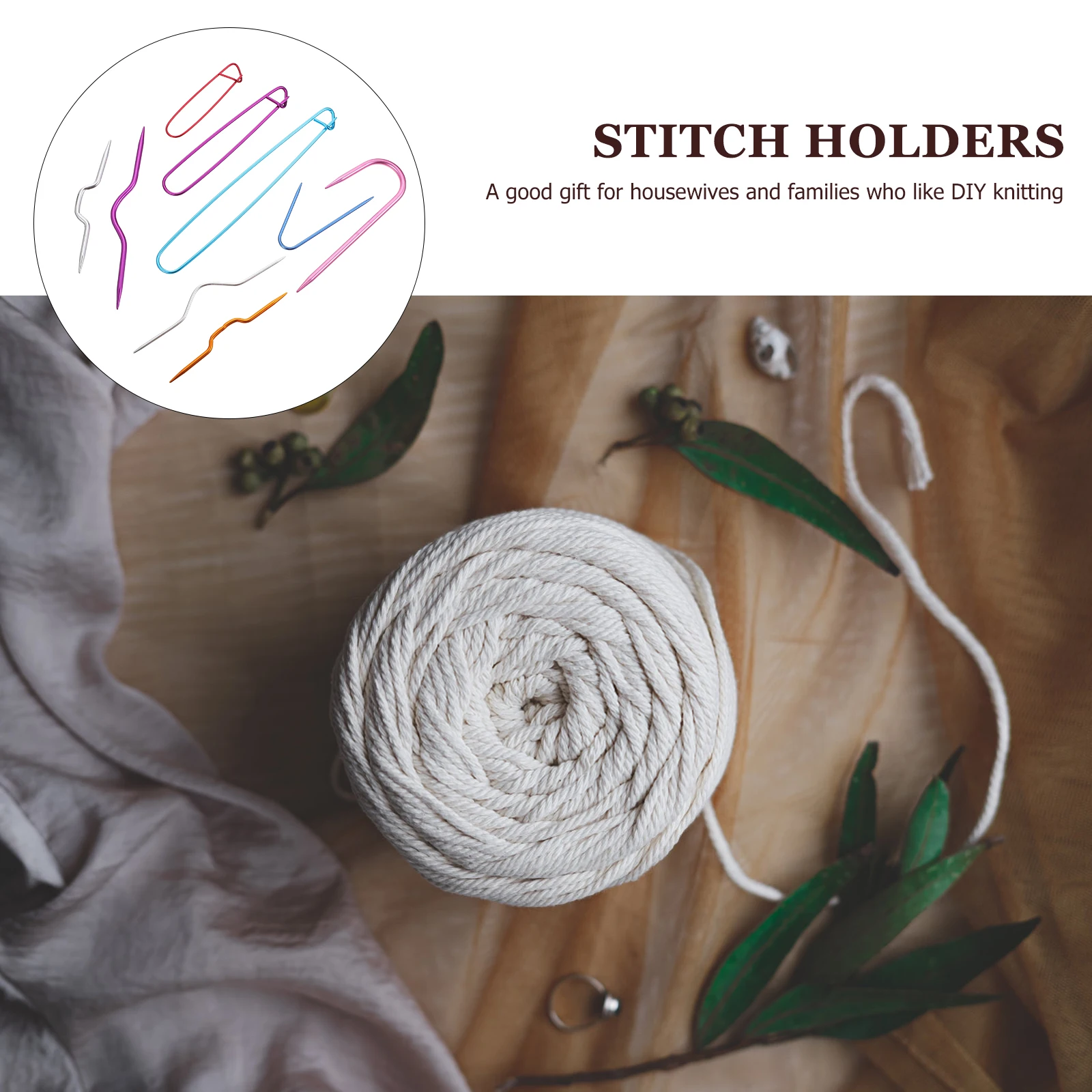 

18pcs Set Stitch Holders Cable Stitch Holders Aluminum Aluminum Cable Needles Needles U Shape Lightweight Portable