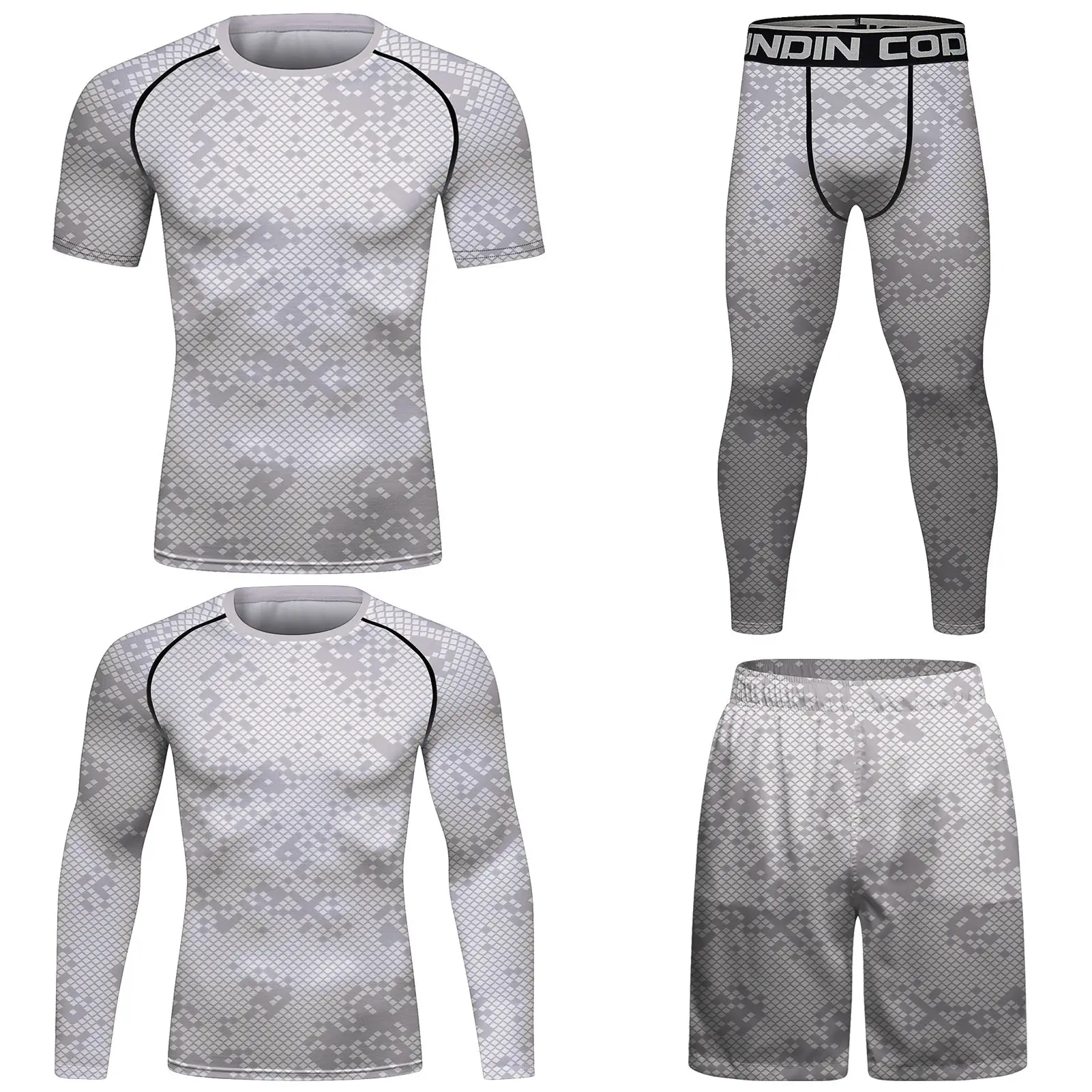 Graphics Boxing MMA Shirts+Shorts Sportswear Men Beach Swimming Surfing Rashguard Sets Male Bjj Kickboxing Fighting Sportsuits