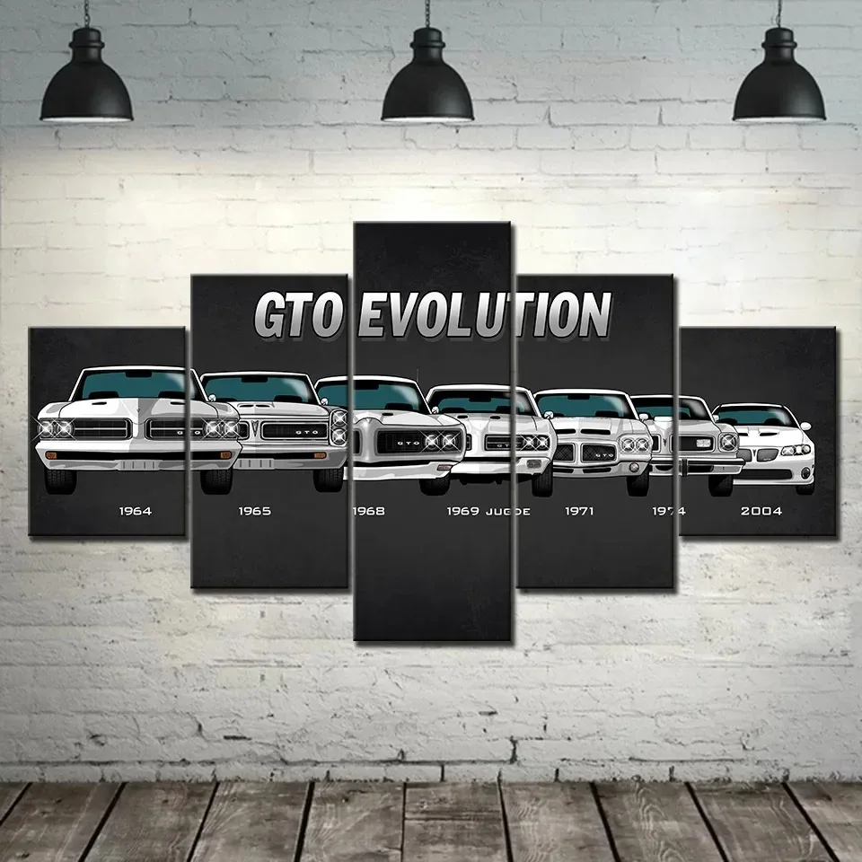 Toile sans cadre, 5 pièces, WRX STI Skyline GTR Supra Evolution, affiche d'art mural de voiture, images, peintures, décorations pour la maison, décor de salle