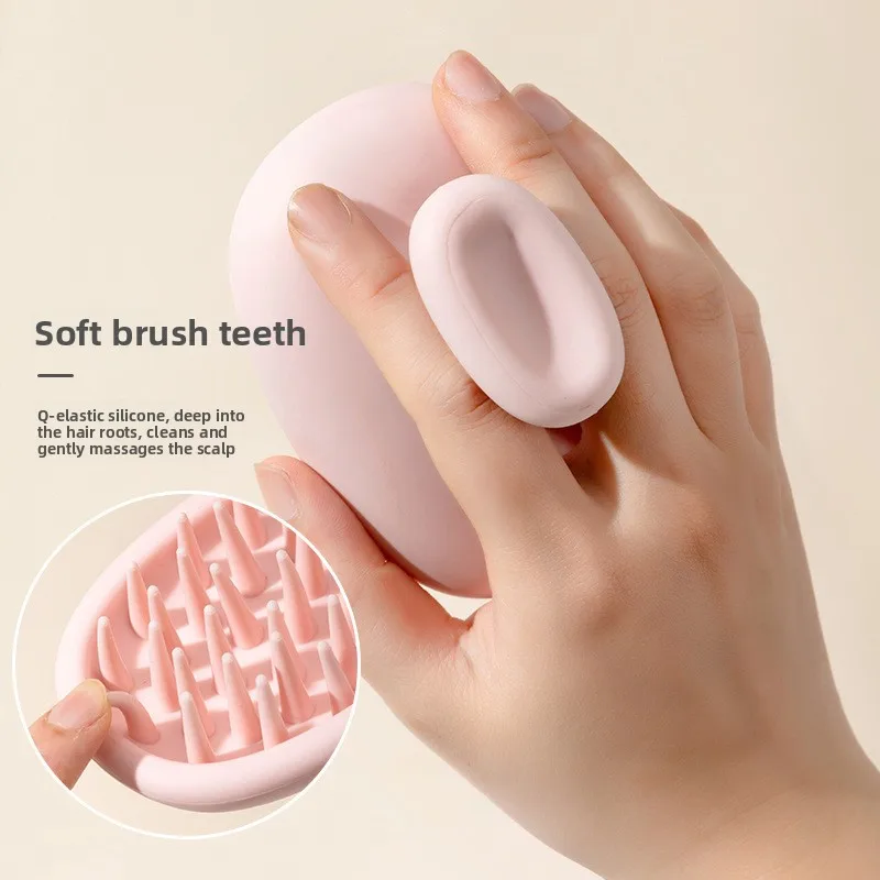 Multifunctional Silicone Shampoo Brush, Suitable for Wet and Dry Use, Cleans Scalp, Relieves Itching, Massage Brush