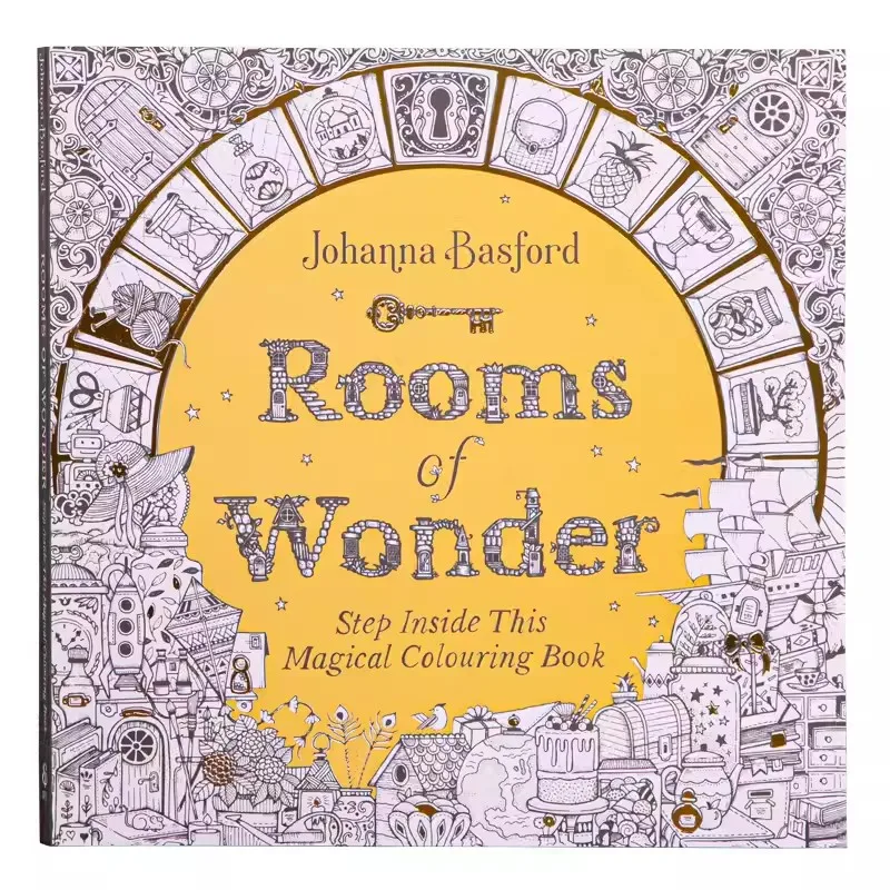 

New 80 Pages 25*25cm Rooms of Wonder Coloring Book Decompression Painting Book for Adult Kids