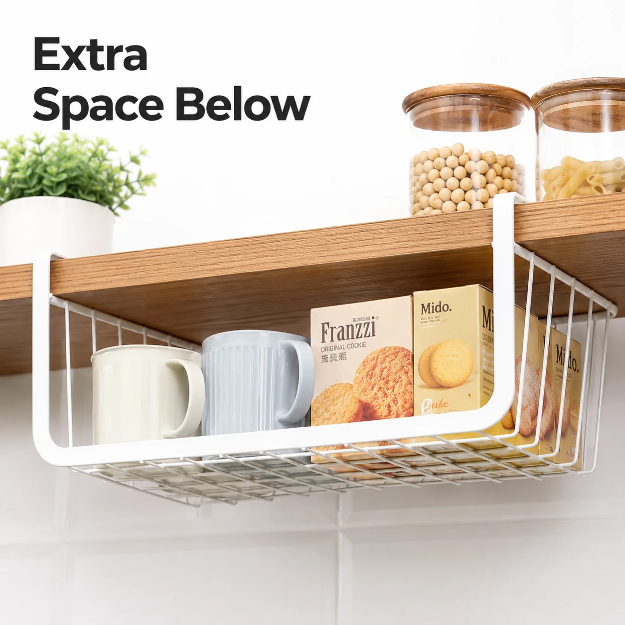Schrank-Organizer aus Eisenmaschengewebe, Aufbewahrungsregal, Halter für Zuhause, 1 Stück