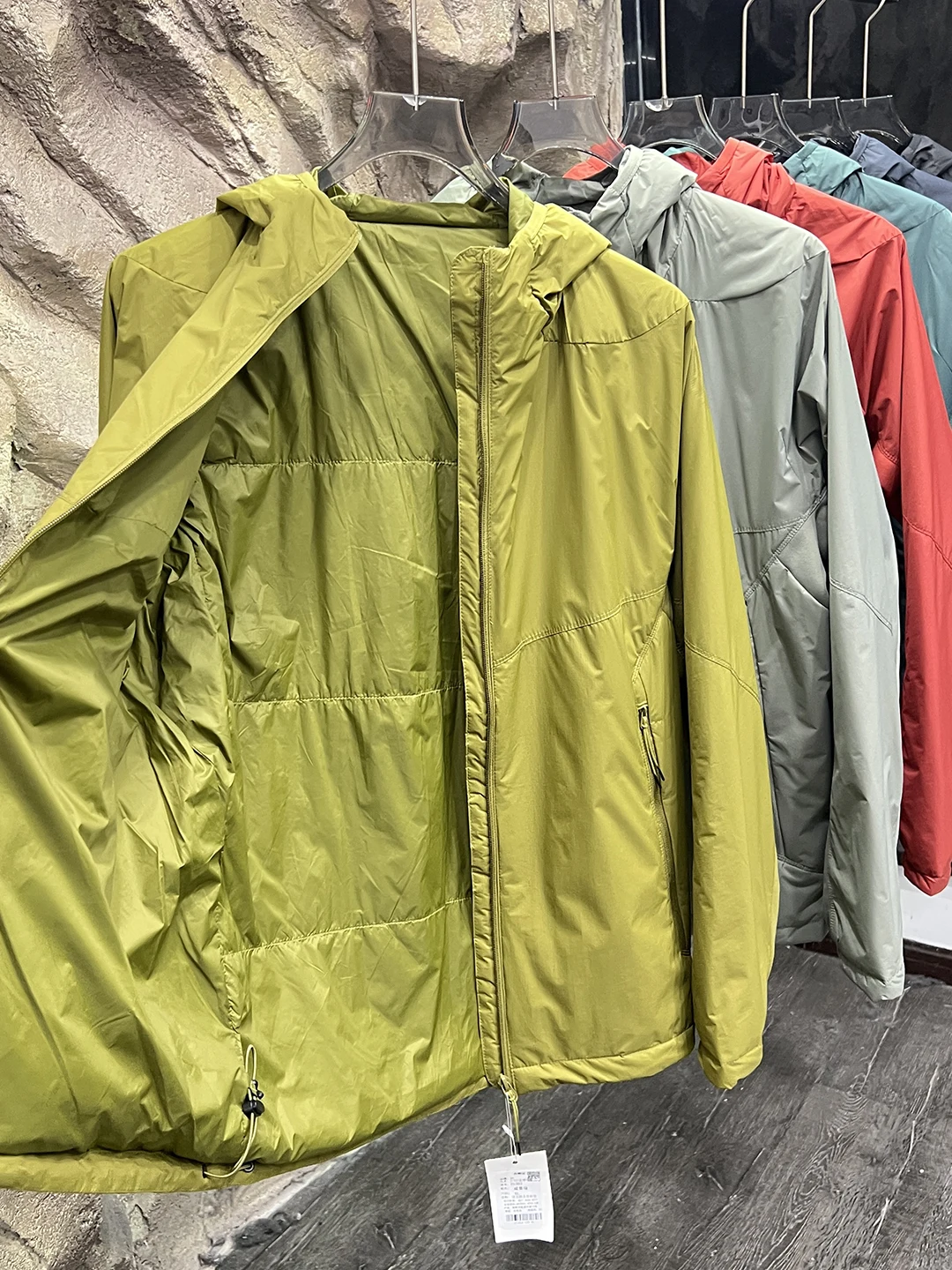 في الهواء الطلق الرجال الشتاء Jaet خفيفة الوزن مقنعين 3D الربط القطن معطف دافئ الوقوف صالح الشباب Faion لون نقي لباس غير رسمي